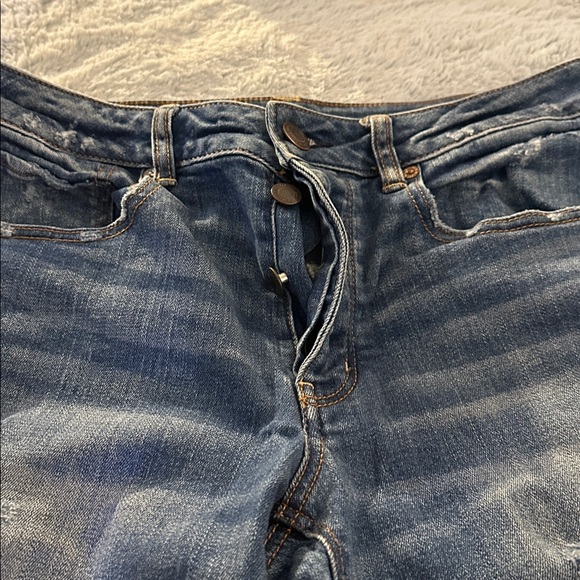 American Eagle Outfitters Blue Distressed Boyfriend Jeans - Picture 3 of 8